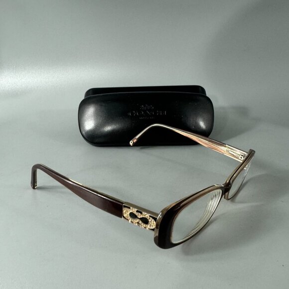 Coach Women's Eyeglasses Fionna 2010 Brown Rectangular Frame 49[]16 130 - Picture 8 of 12